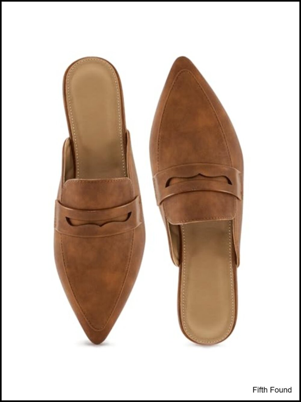 Women's Pointed Toe Mules Comfort Memory Foam Slip-On Business Casual Shoes
